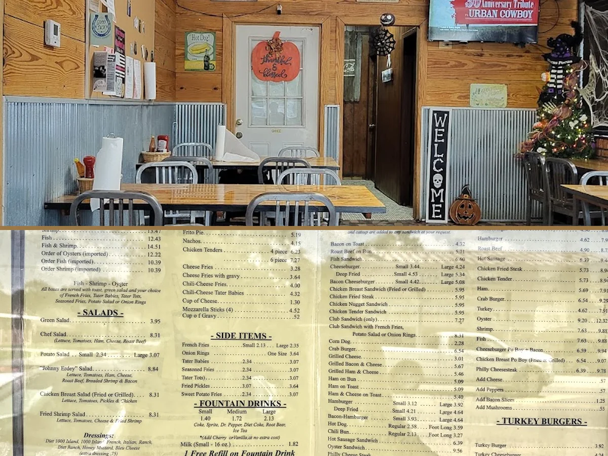 Takeout counter with a quick lunch setup.