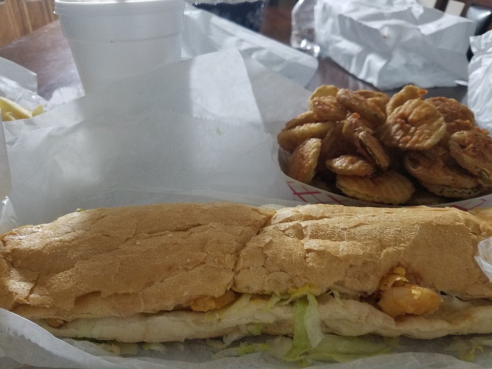 Counter service inside a casual sandwich shop.