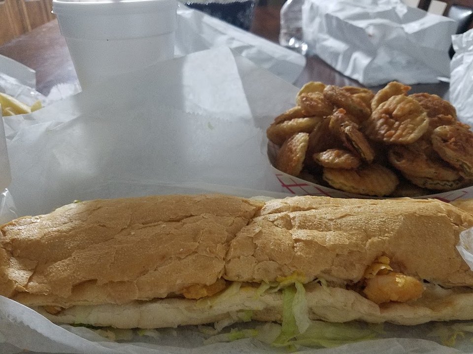 Shrimp PO Boy Fried Pickles